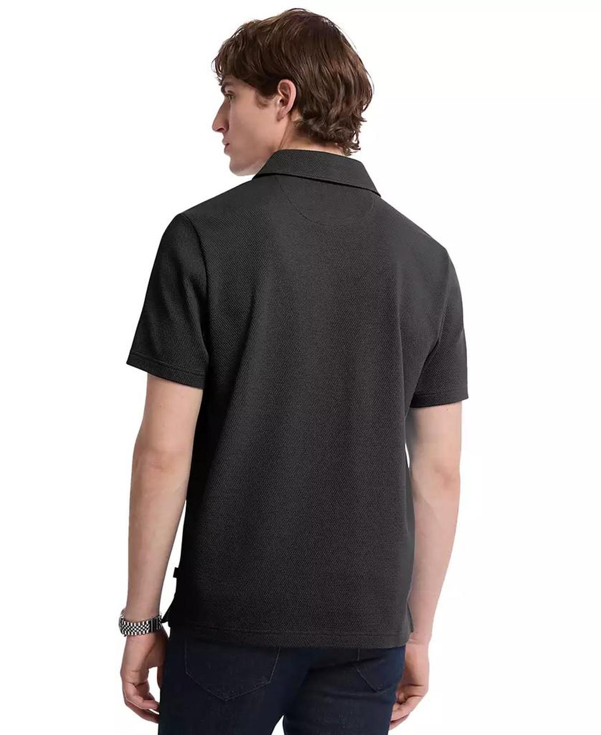 Men's Short Sleeve Bubble Knit Polo Shirt
