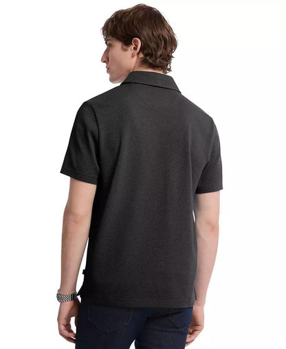 Men's Short Sleeve Bubble Knit Polo Shirt