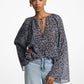 Floral Georgette Flared Sleeve Blouse