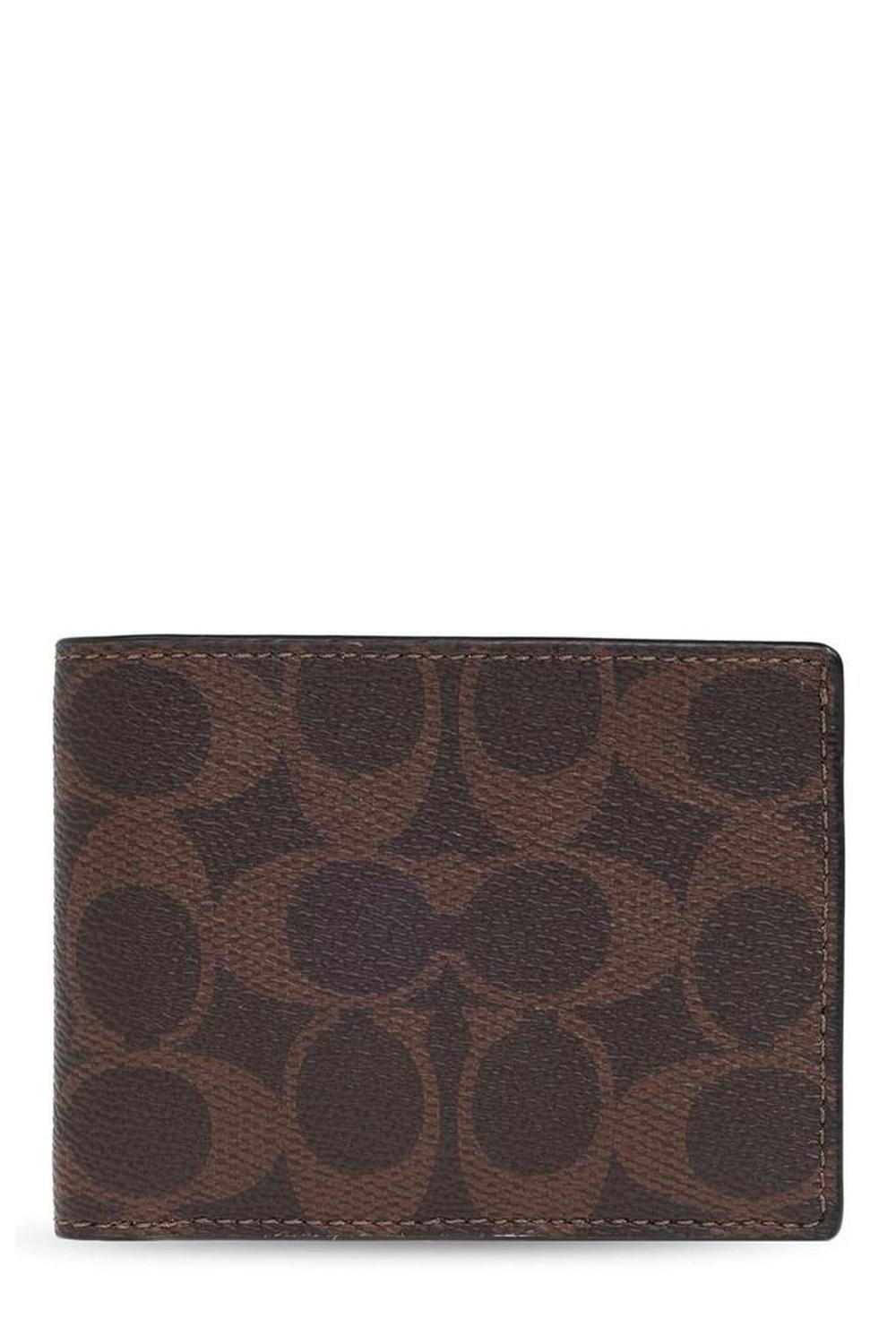 Coach Logo Printed Bi-Fold Wallet
