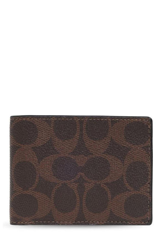 Coach Logo Printed Bi-Fold Wallet