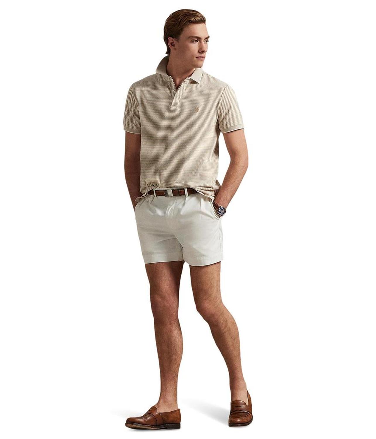 Custom Slim Fit Stretch Oxford Mesh Polo
