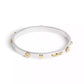 Faux Stone Signature Mixed Motif Bangle Bracelet