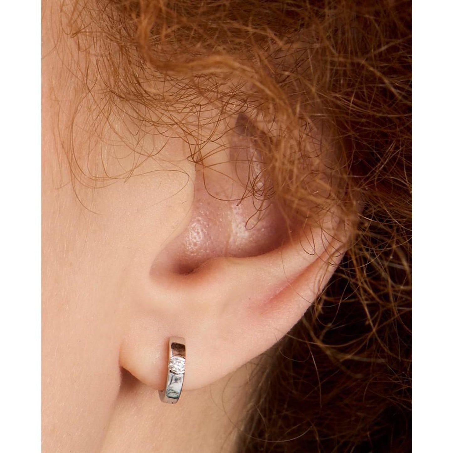 Meant To Be Diamond Accent Huggie Earrings