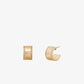Pavé Logo Huggie Hoop Earrings