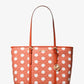 Jet Set Large Polka Dot Signature Logo Tote Bag