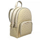 Women's Jaycee Zip Pocket Backpack Bag In Cream Gold