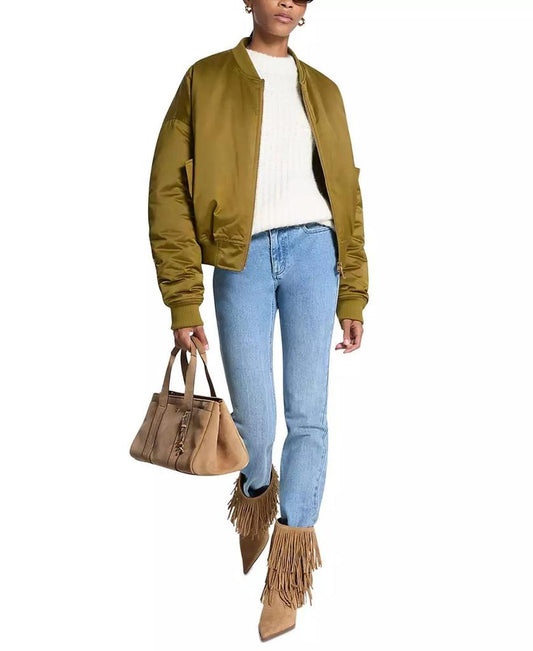 Women's Zip Front Filled Bomber Jacket