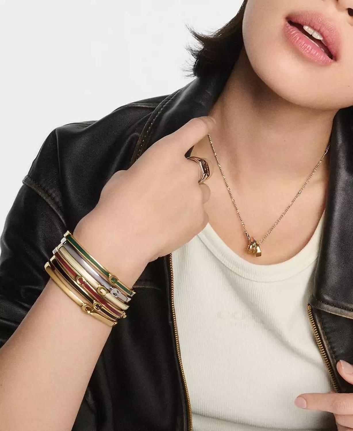 Gold Plated Hinged Bangle Bracelets