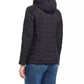 Women's Short Spade Flower Quilted Jacket W/ Hood