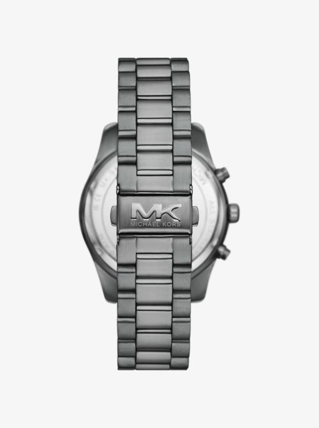 Oversized Lexington Gunmetal Watch and Bracelet Gift Set