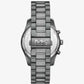Oversized Lexington Gunmetal Watch and Bracelet Gift Set