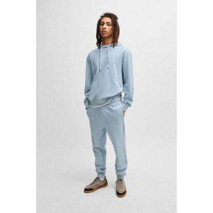 Cotton-terry tracksuit bottoms with logo print