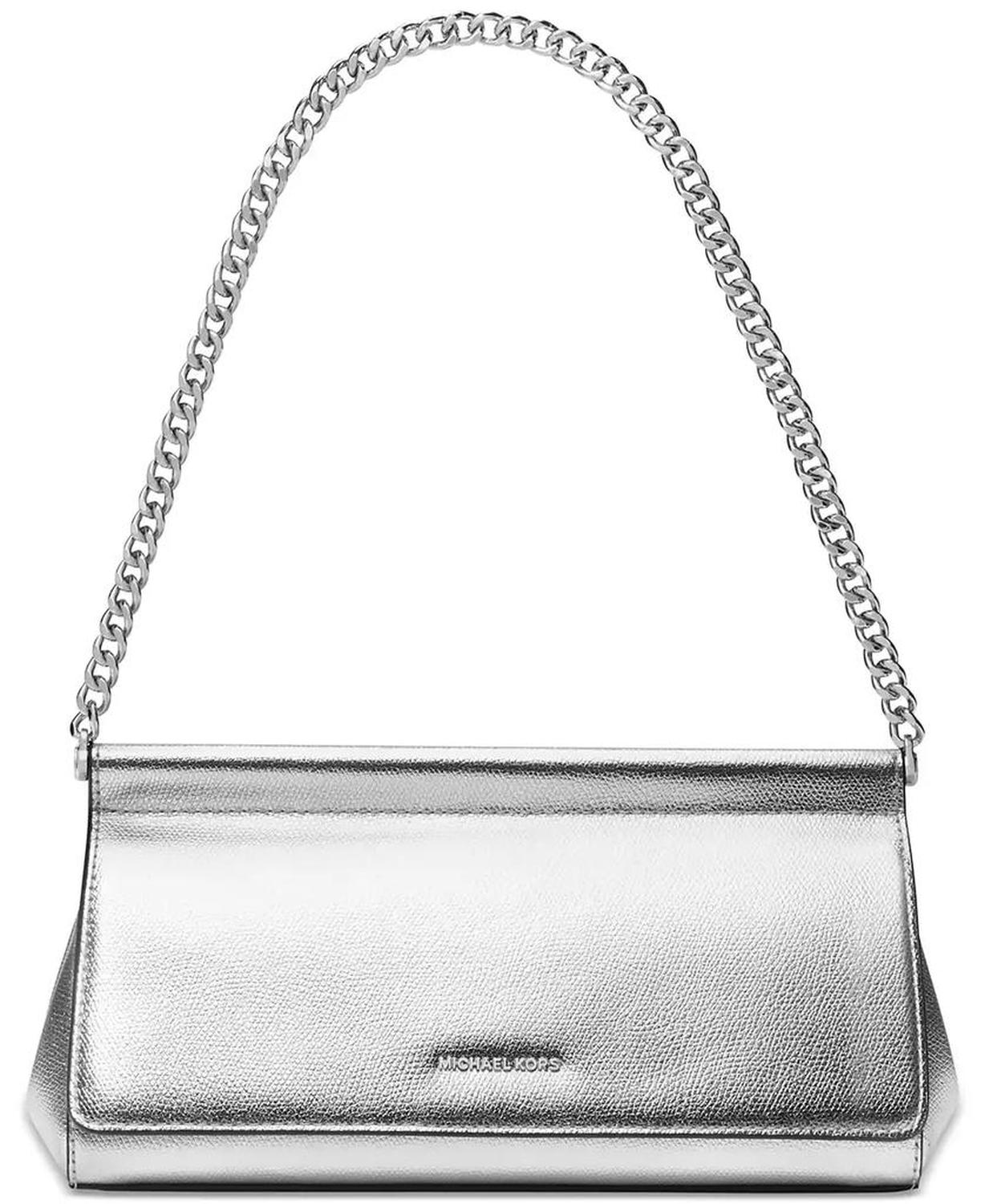 Carmine Small Leather East West Clutch