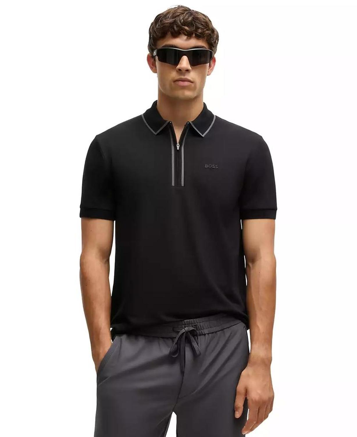 Men's Contrasting Stripes Polo