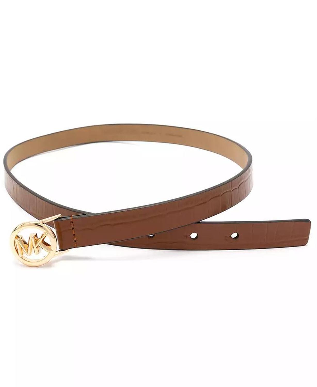 Logo Skinny Leather Belt