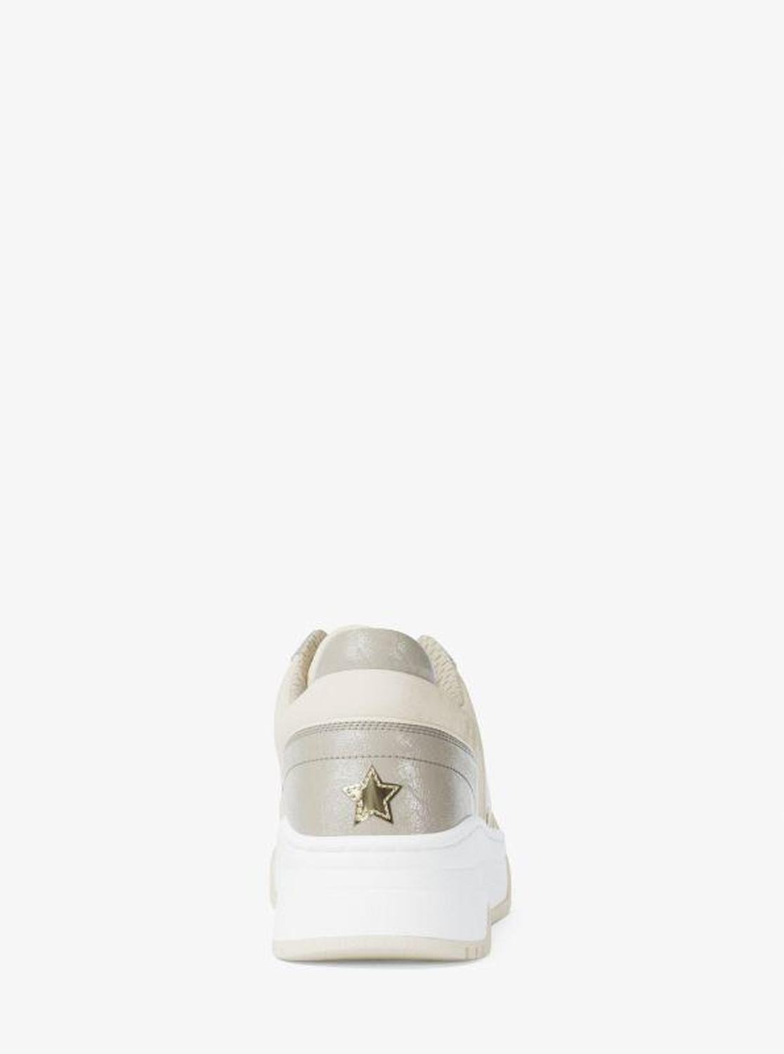 Lexi Embellished Mixed-Media Sneaker