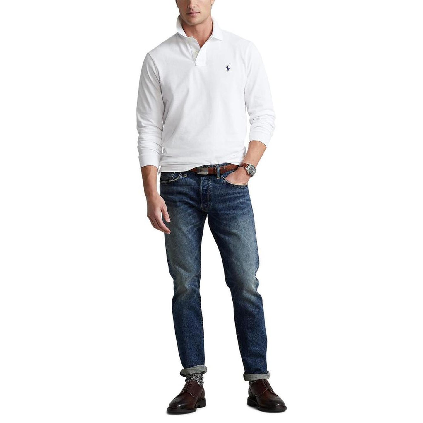 Classic Fit Long-Sleeve Polo