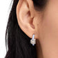 Small Pavé Knot Hoop Earrings, 0.62"