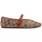 Women's Sculpted C Crystal Signature Jacquard Soft Mary Jane Flats