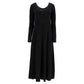 Leisure Pleated Jersey Maxi Dress in Black Viscose