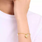 Gold-Tone Mixed Stone Shell Charm Bracelet