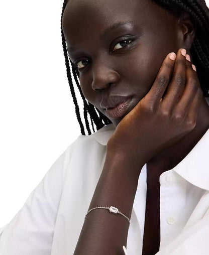 Cubic Zirconia Molten Glass Solitaire Bracelet (also in Silver-Tone)