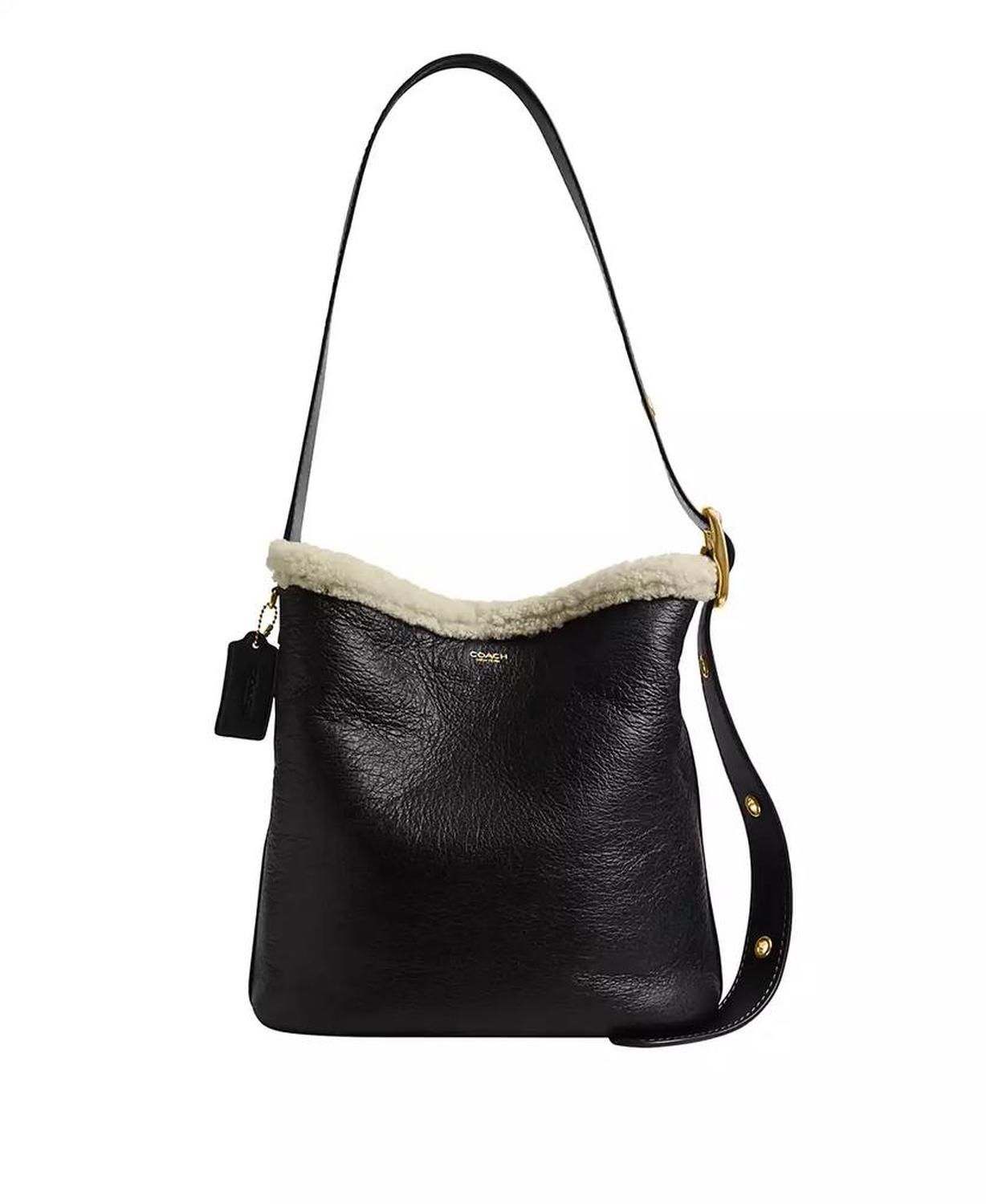 Bleeker Medium Shearling Trim Bucket Bag