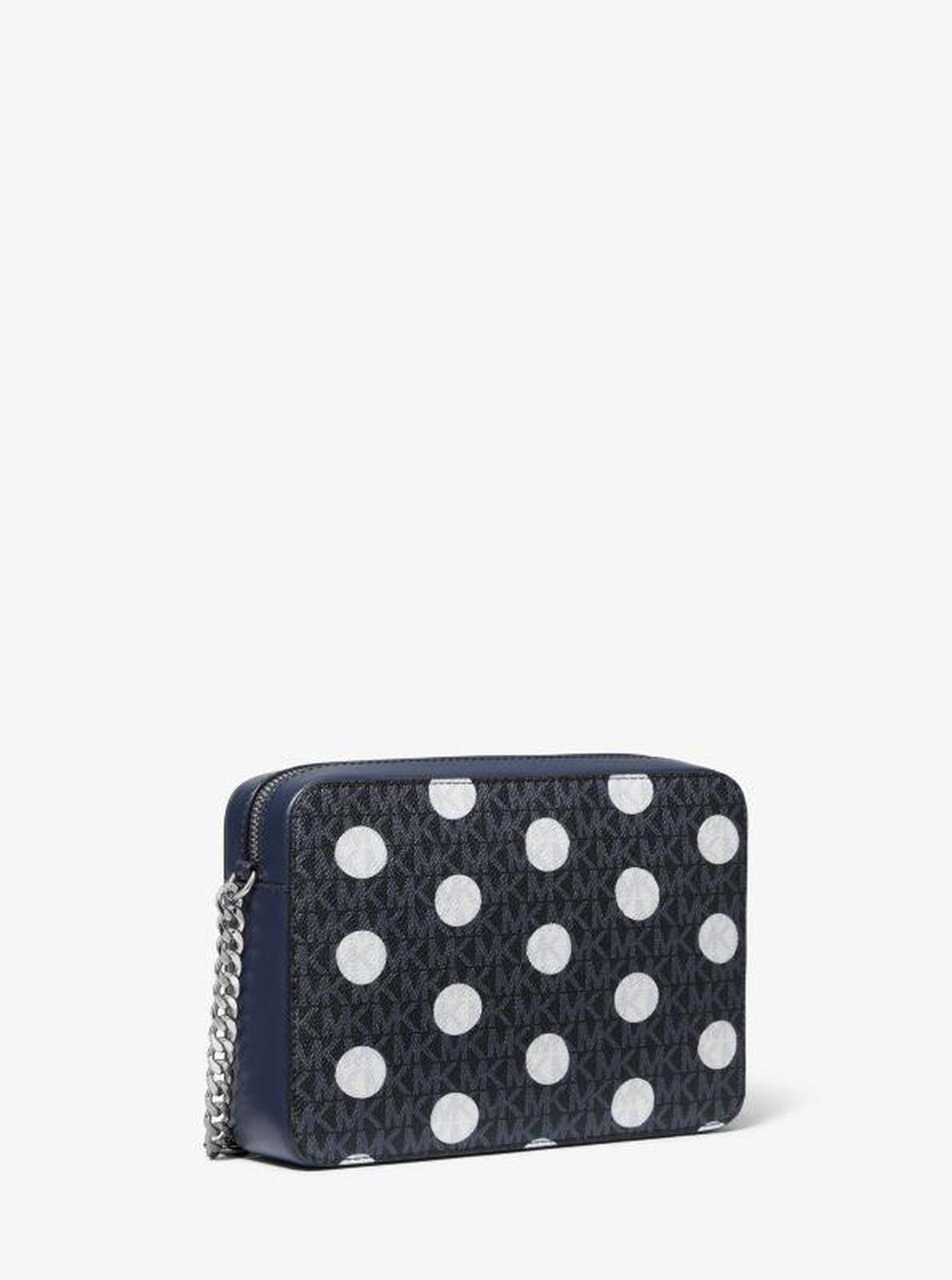 Jet Set Large Polka Dot Signature Logo Crossbody Bag