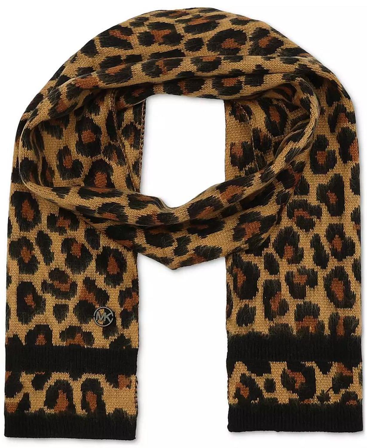 Women's Brushed Three Color Leopard Scarf