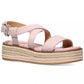 MICHAEL Lynn Leather Buckled Espadrille Sandals