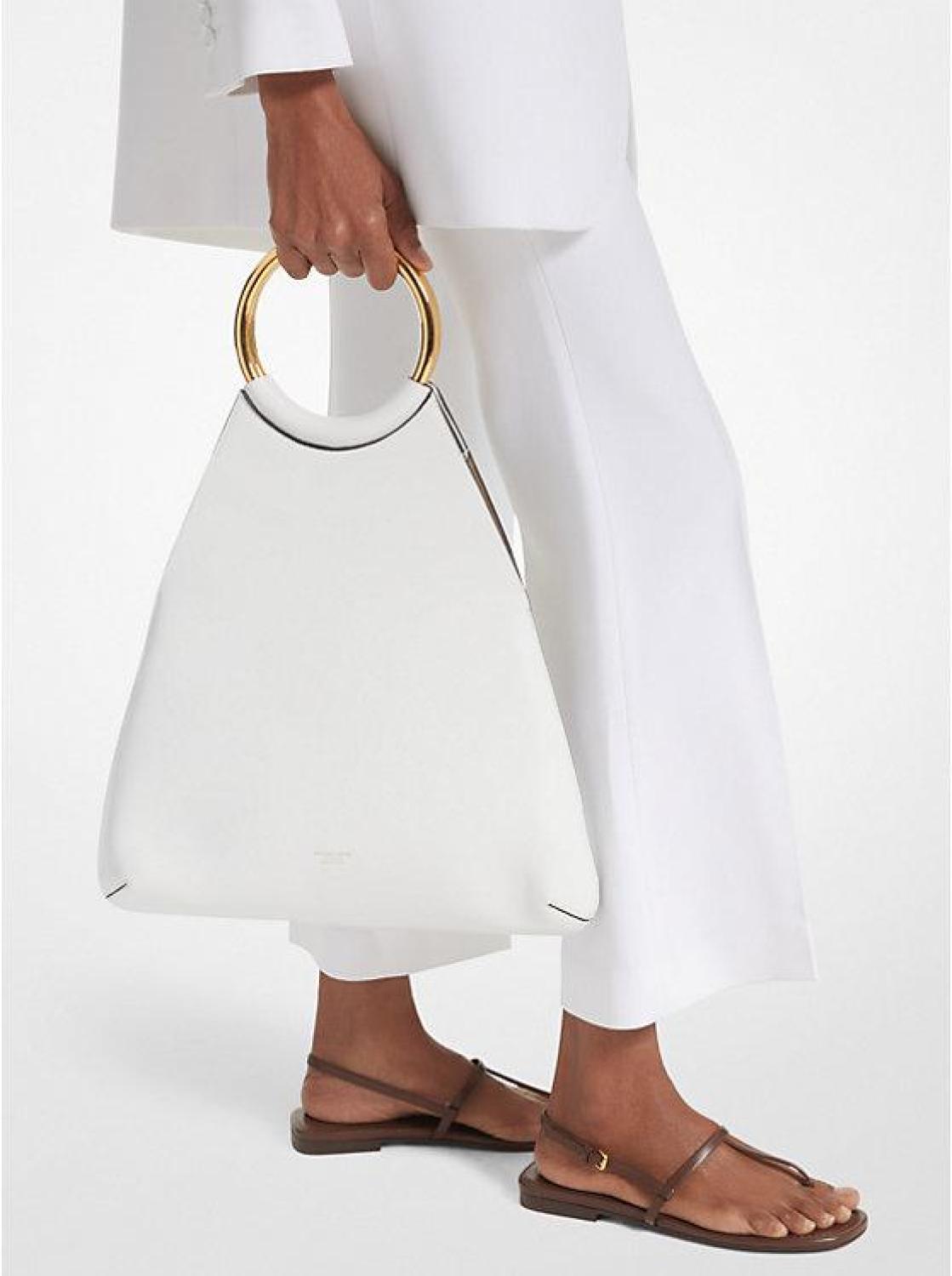 Ursula Large Leather Ring Tote Bag