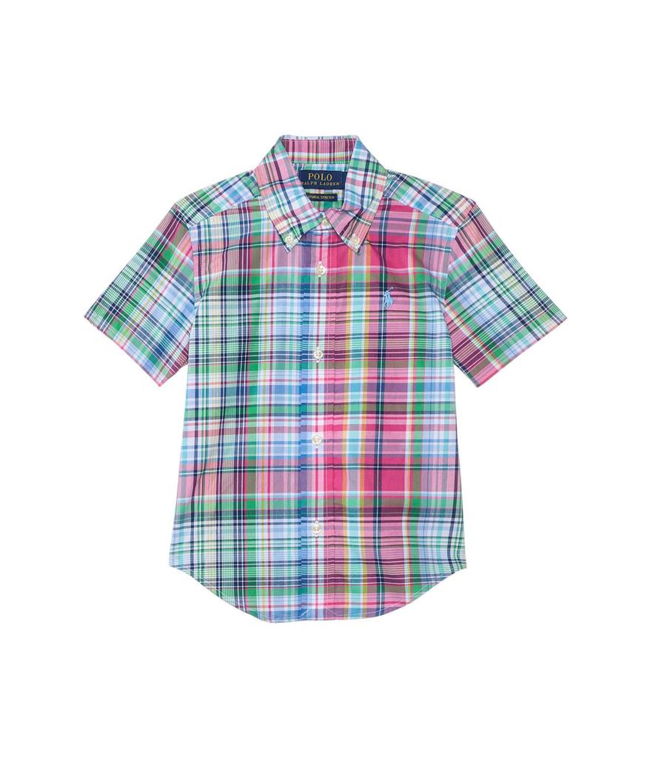 Gingham Cotton Poplin Short-Sleeve Shirt (Infant)