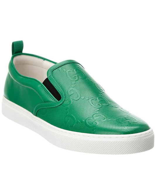 Gucci GG Embossed Leather Slip-On Sneaker