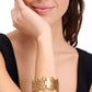 Spade Flower Lace Wide Bangle Bracelet
