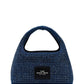 The Crystal Denim Mini Sack Bag
