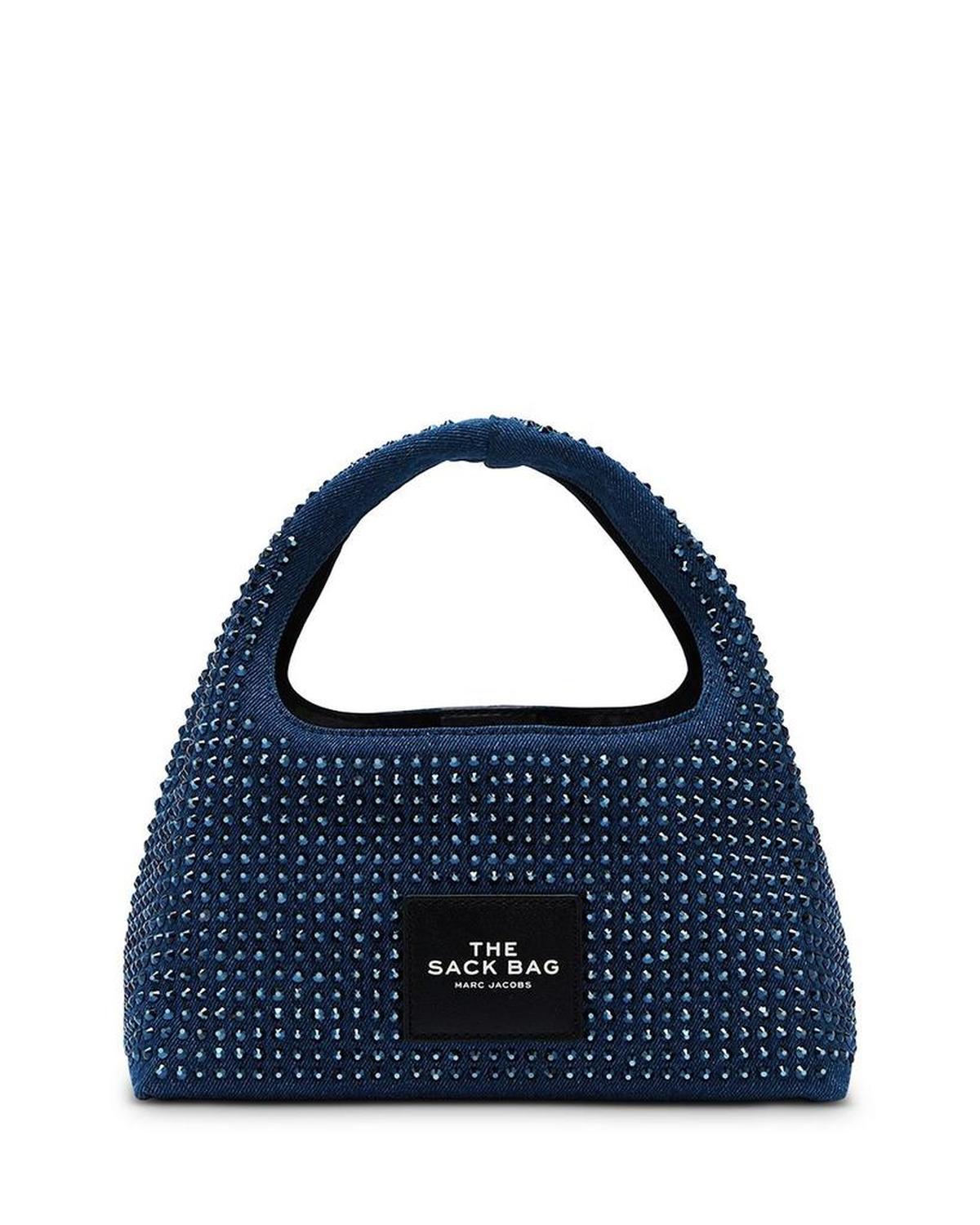 The Crystal Denim Mini Sack Bag