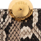 Furla Sfera Medium Embossed Clutch Bag