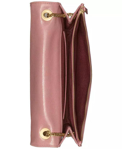 Deco Soft Glazed Leather Shoulder Bag