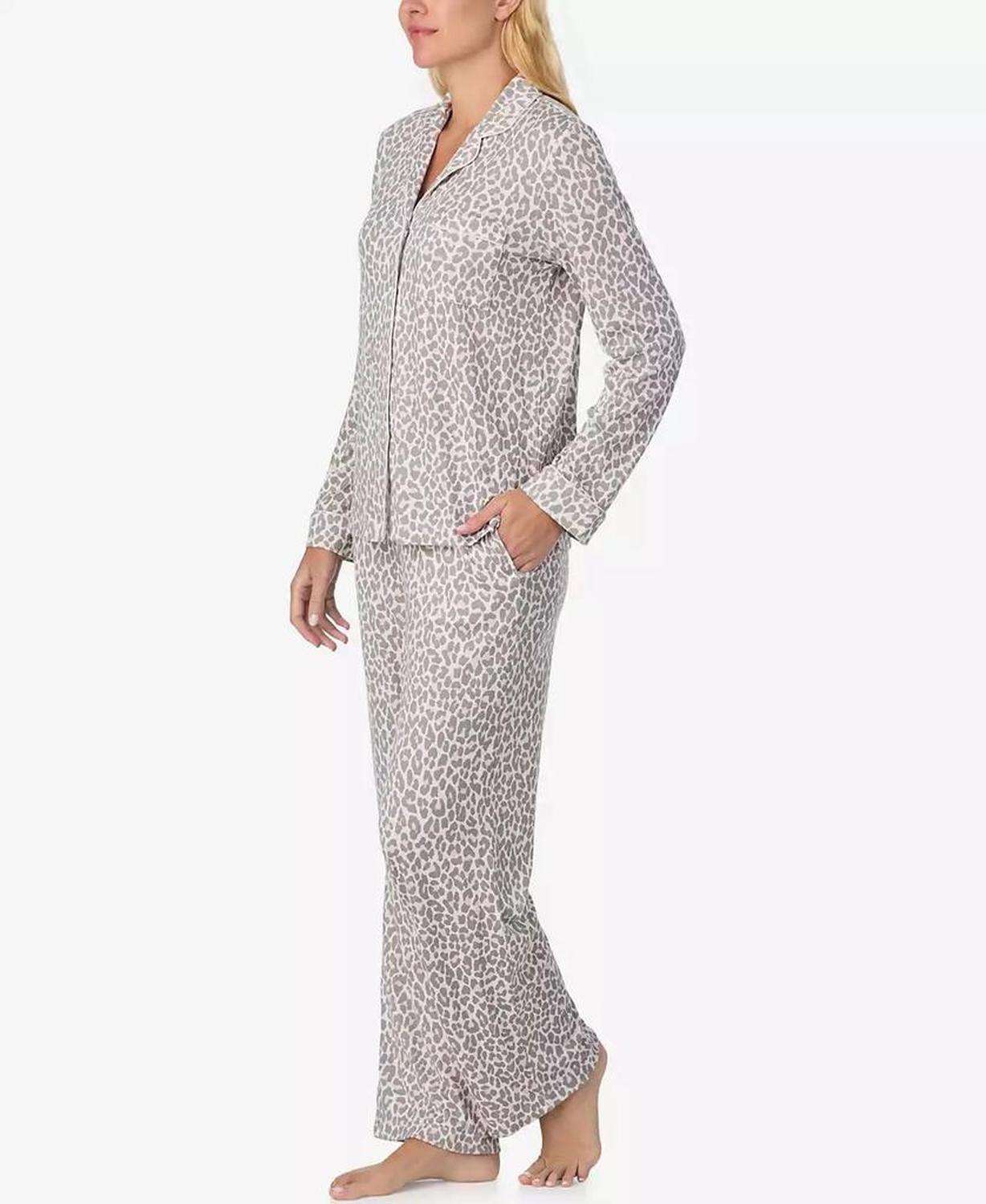 Women's 2-Piece Sleepwear Long-Sleeve Top and Pajama Pants Set