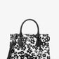 Sheila Medium Sequined Floral Print Satchel