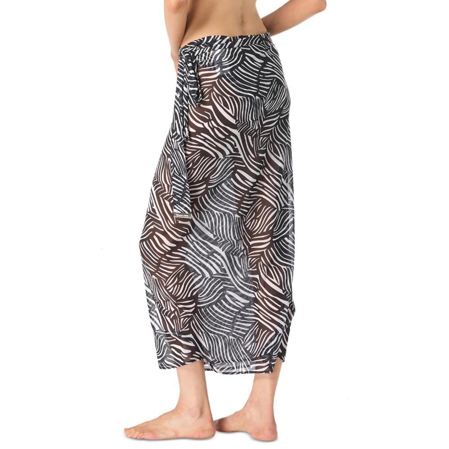 MICHAEL Women's Animal Print Cover Up Wrap Skirt
