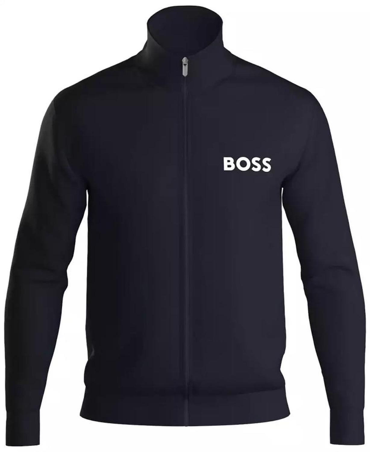 Hugo Men's Ease Logo-Print Full-Zip Terry Jacket