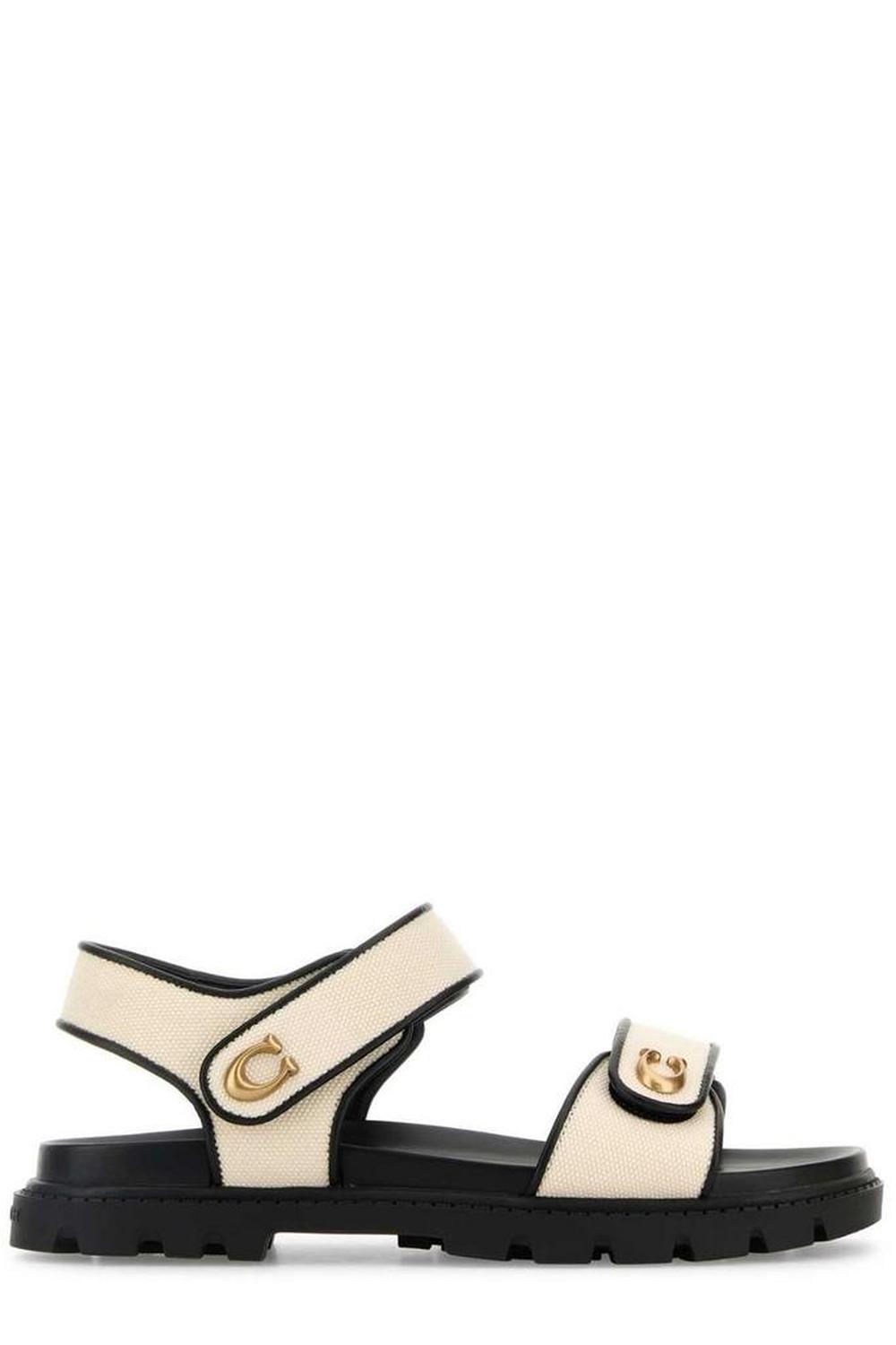 Coach Brynn Logo-Plaque Sandals