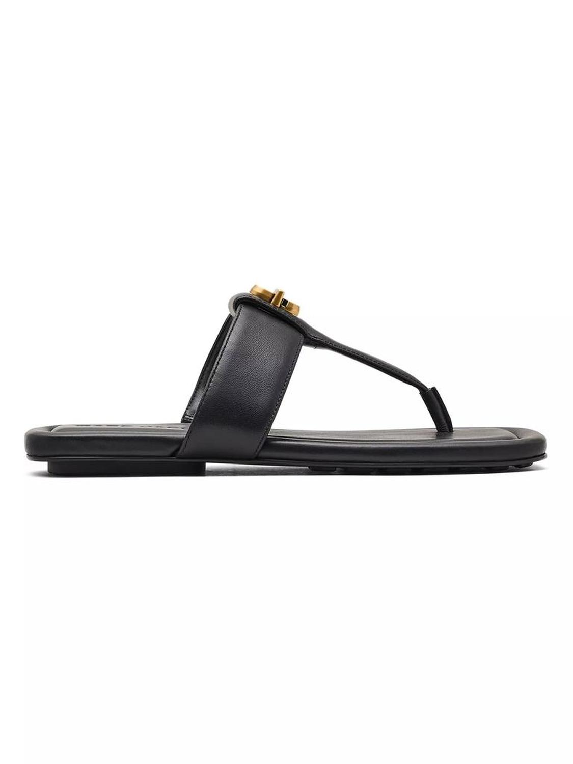 Dual Leather T Sandals