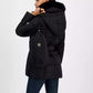 Women's Belted Hooded Faux-Fur-Collar Puffer Coat, Exclusively at Macy's