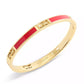 Enamel Signature Horse Carriage Cut Out Bangle Bracelet