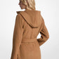 Wool Blend Hooded Coat