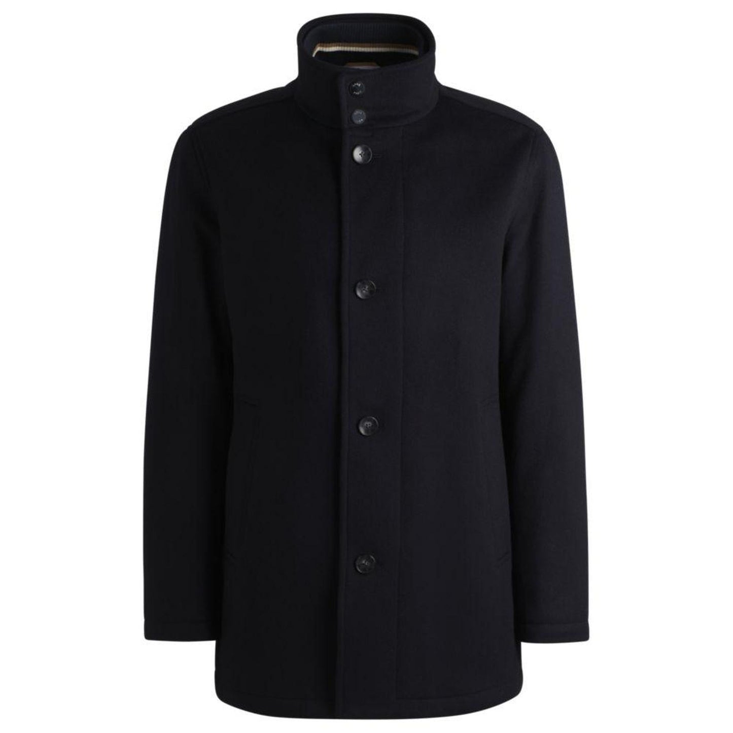 Relaxed-fit short coat in wool and cashmere