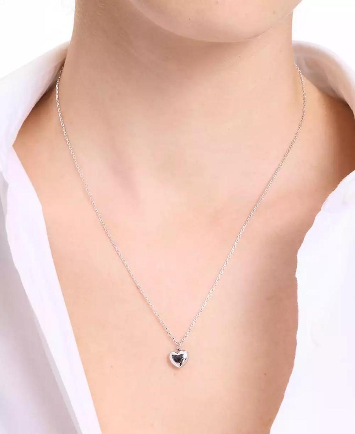 Gold-Tone Polished Mini Heart Pendant Necklace, 16" + 3" extender
